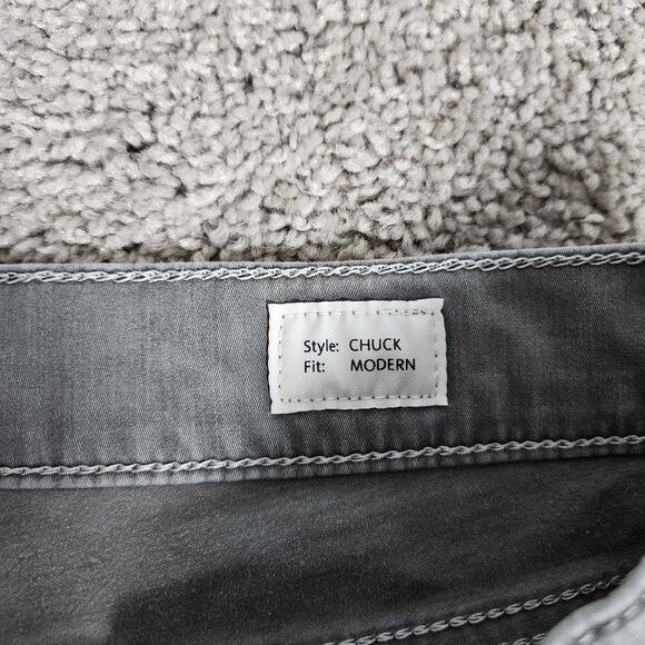 Brax Pants Mens 36x34 (Fits 34x30) Gray Chuck Modern Minimalist Slim Casual - Picture 5 of 11